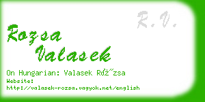 rozsa valasek business card